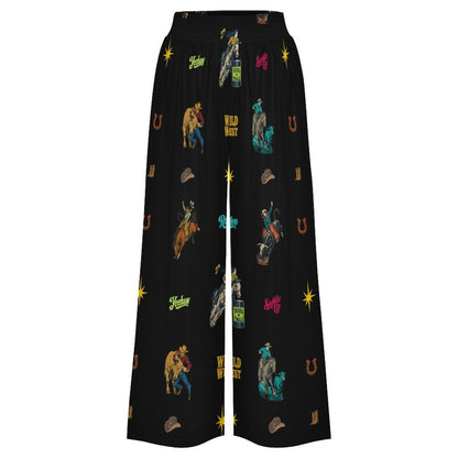 Baha Ranch The Last Roundup Rodeo High Waisted Wide Leg Pants