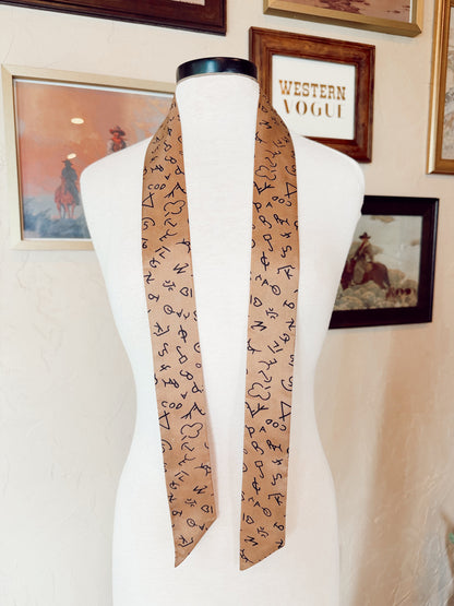 The Branded Twilly in Tan