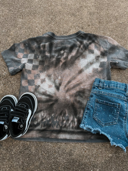Upcycled By Katie: AC/DC High Voltage Tee – Hand-Bleached One-of-a-Kind (Kids S 6/6X) Shirt – Graphic Tee