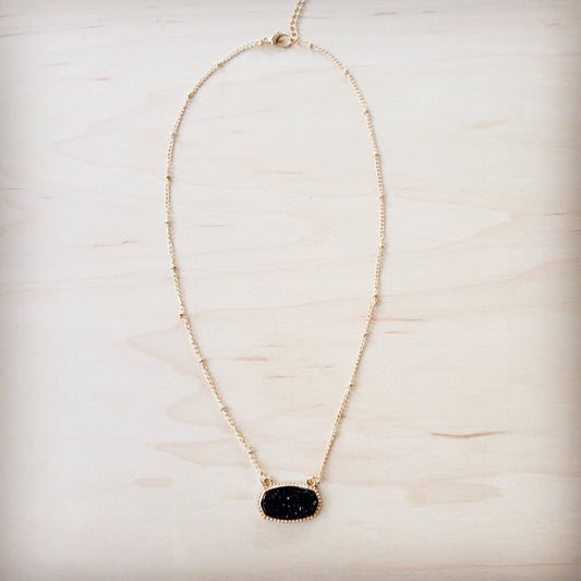 **Knotted Gold Chain Necklace w/ Pendant 257kz