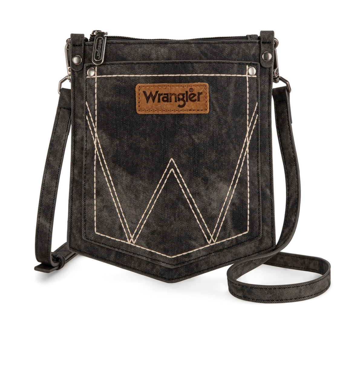 Wrangler "W" Stitch Water Repellent Denim Pocket Crossbody