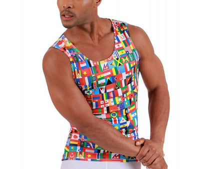Insta Slim Big and Tall Flag Activewear Muscle Tank 5MAT001BT