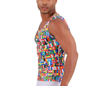 Insta Slim Big and Tall Flag Activewear Muscle Tank 5MAT001BT