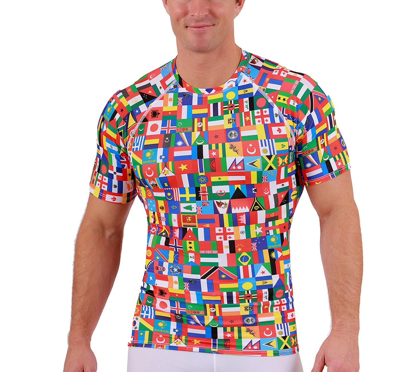 Insta Slim Big and Tall Flags Activewear Raglan Short Sleeve 5MAT019BT