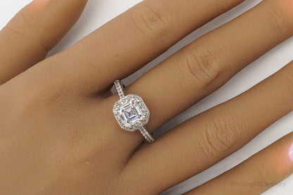 Vintage Cubic Zirconia Sterling Silver Ring Size 9