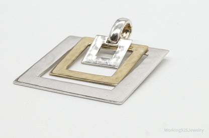 Designer RLM Studio Robert Lee Morris Brass Sterling Silver Pendant