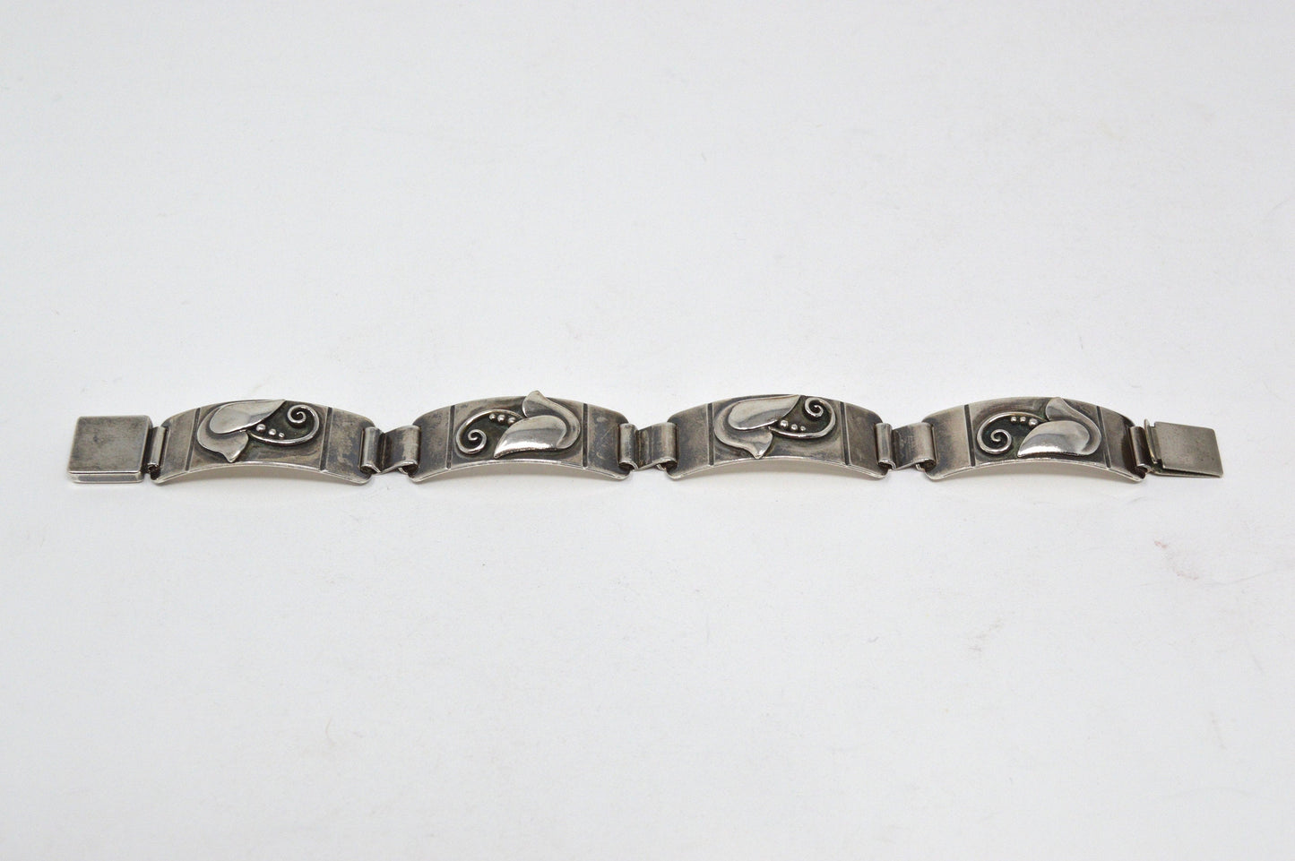 Rare Vintage Laurence Foss Modernist Sterling Silver Bracelet - Georg Jensen