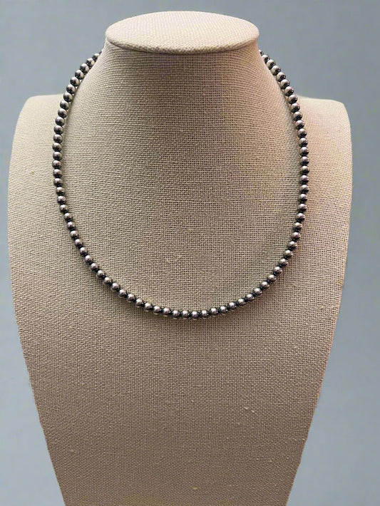 5mm Sterling Pearl Necklace — 16 inch
