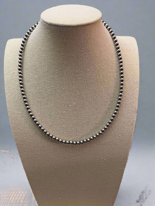 5mm Sterling Pearl Necklace — 18 inch (Made in USA)