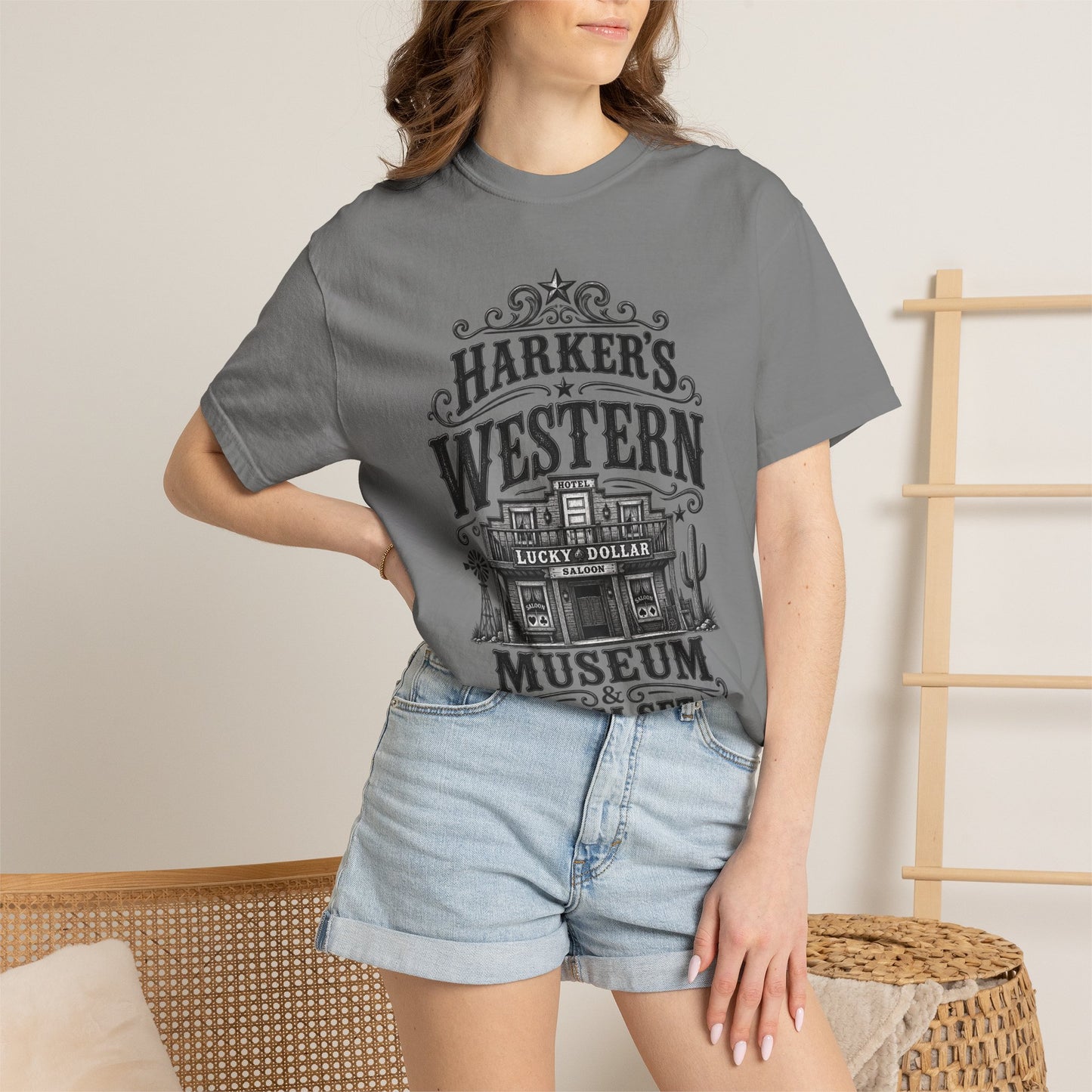 Western Museum T-Shirt — Harker’s Lucky Dollar Film Set Vintage Graphic Tee