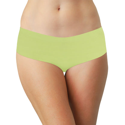 Kiwi Green Rib Laser Cut No Show Hipster