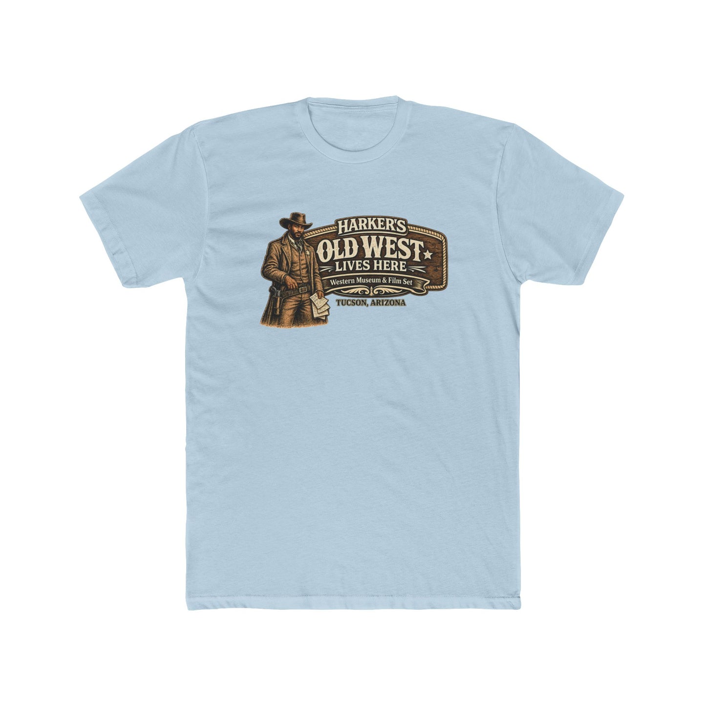 Harker's Bounty Hunter  — 'Old West Lives Here' Vintage Western Ranch Tee