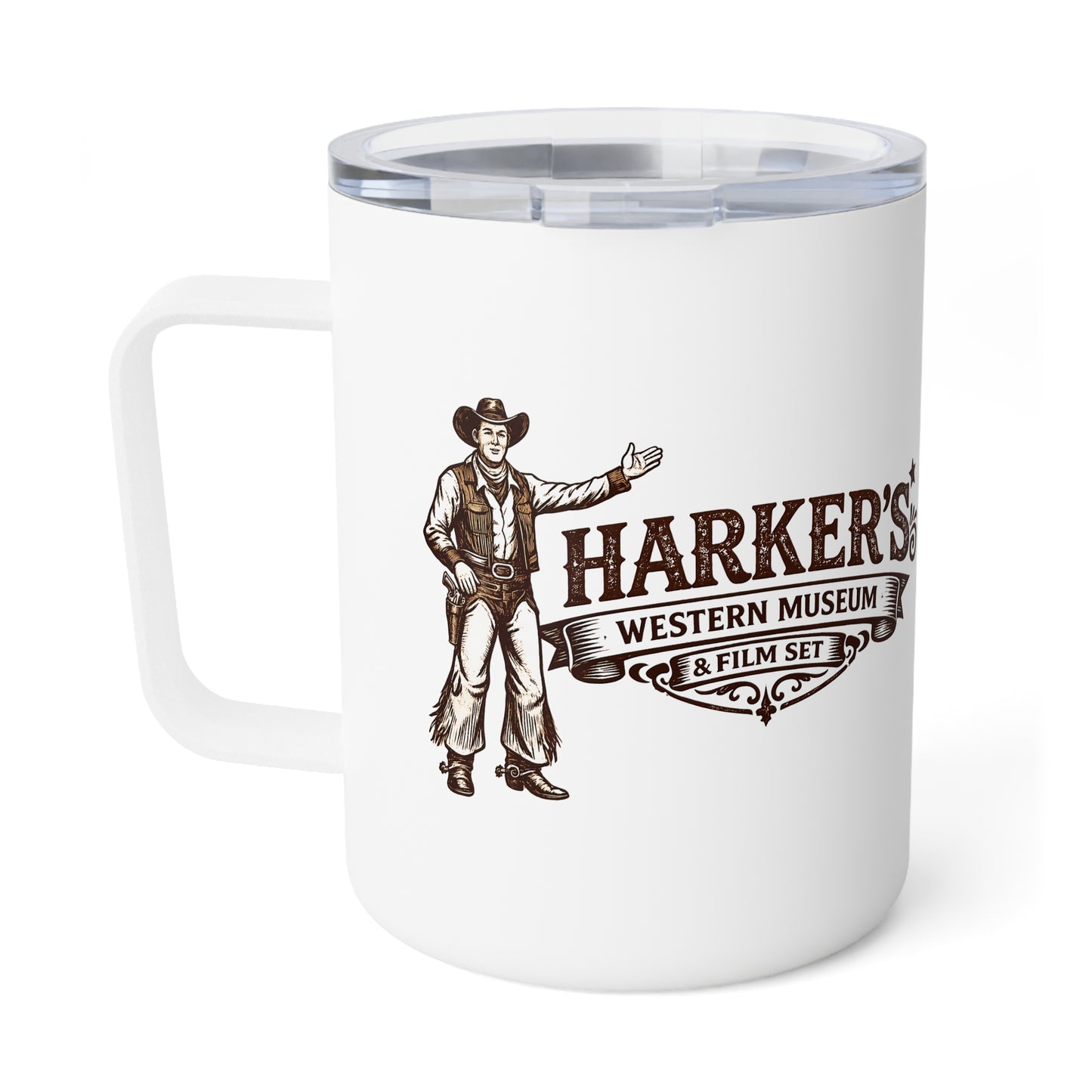 Harker's 10oz Insulated Mug – Vintage Old West Cowboy Travel Cup