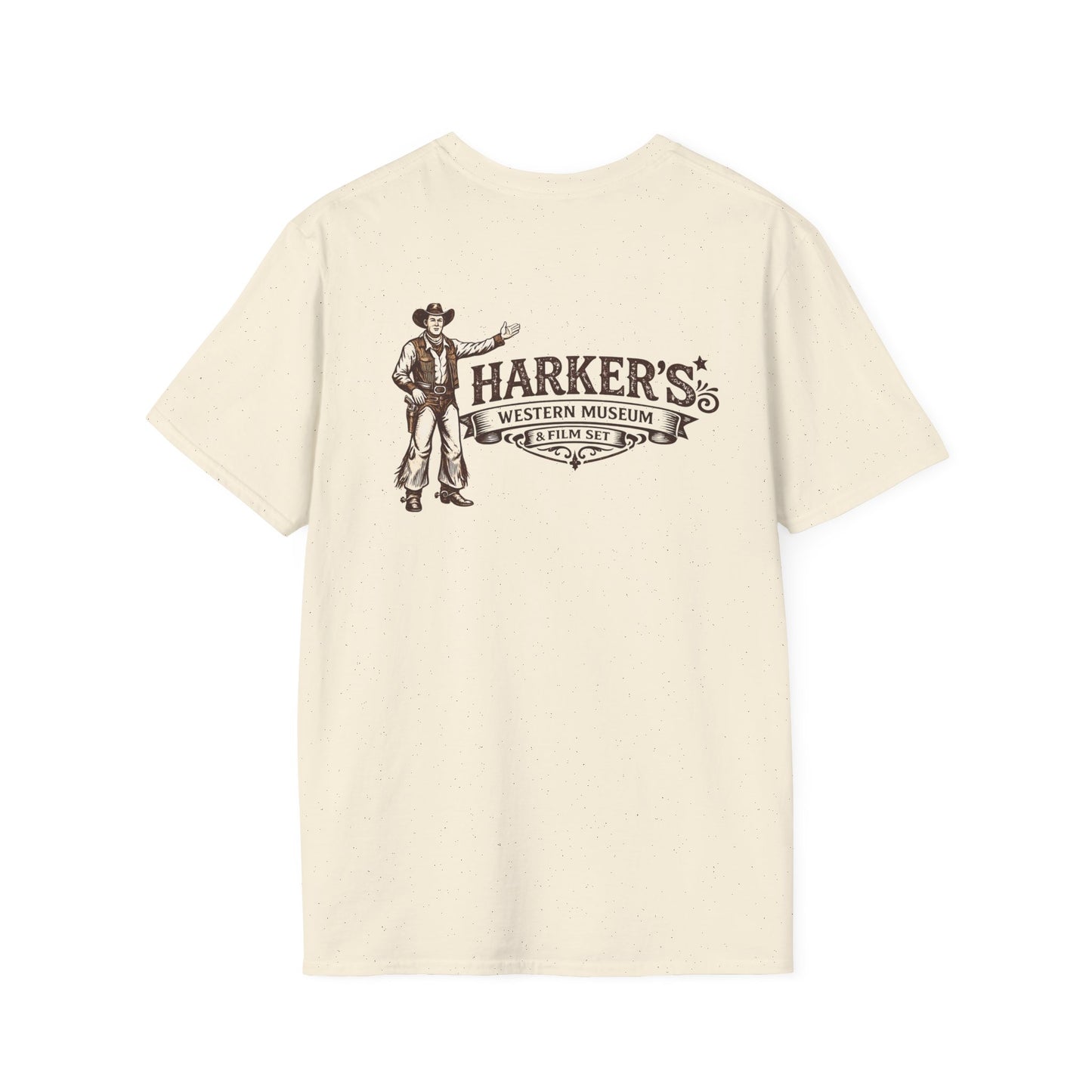 Harker's Western Museum Unisex T-Shirt — Harker's Vintage Chest Patch Style Tee