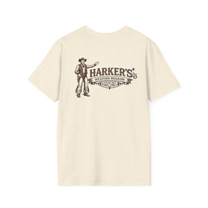 Harker's Western Museum Unisex T-Shirt — Harker's Vintage Chest Patch Style Tee