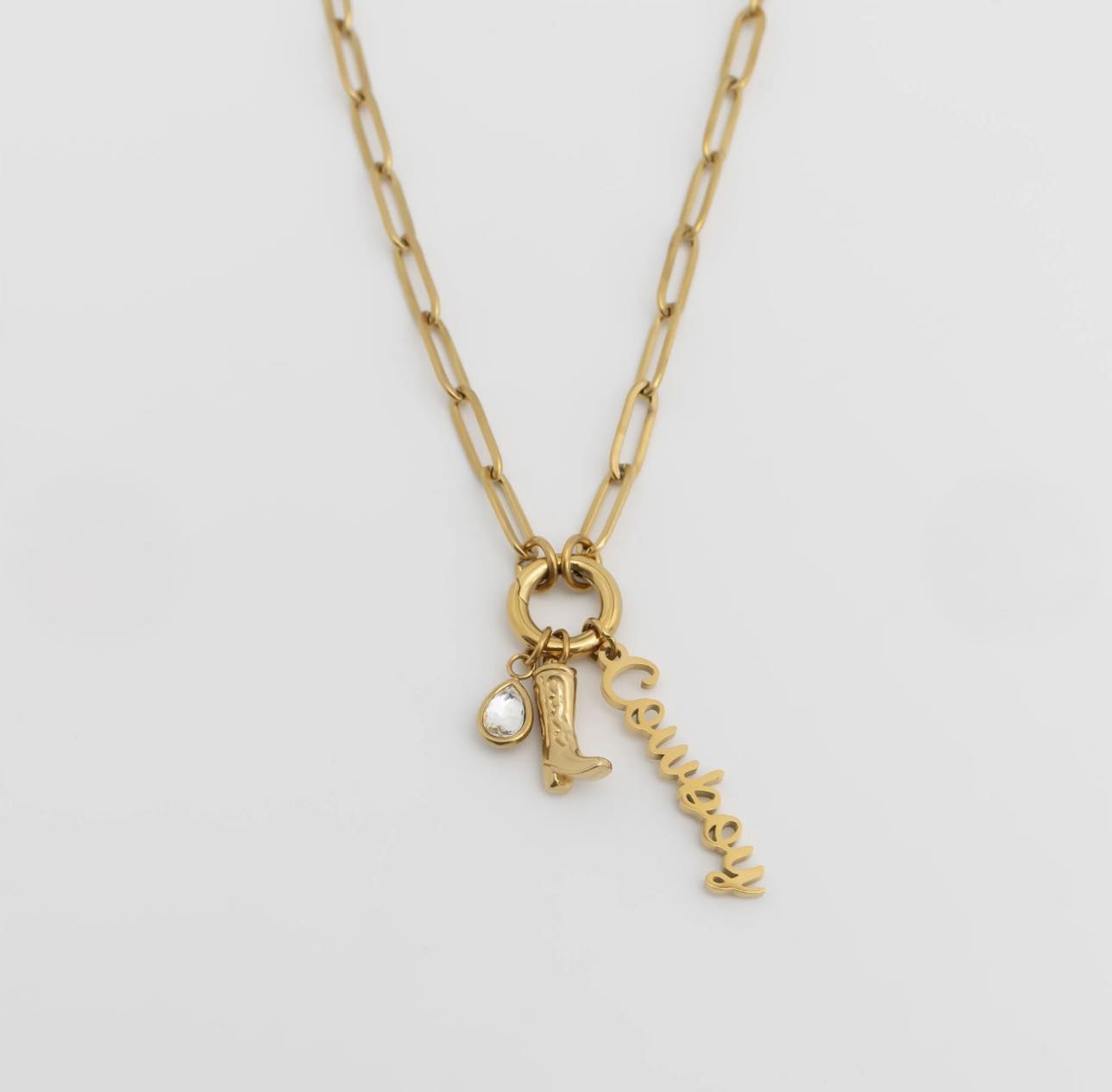 DIY Cowboy Charm Necklace