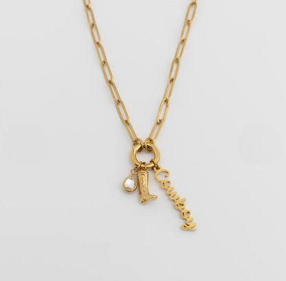 DIY Cowboy Charm Necklace