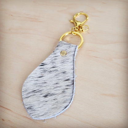 Leather Keychain-Brindle Cowhide 702m
