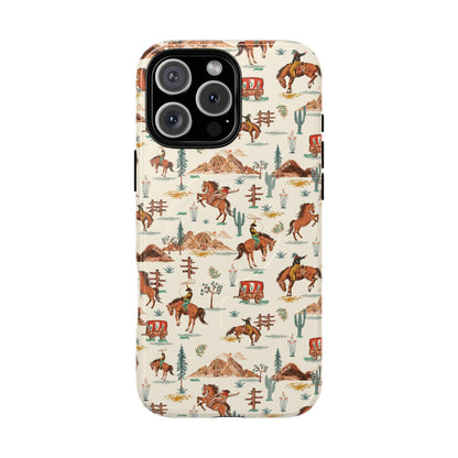 Western Cowboy Pattern Tough Magnetic Phone Case