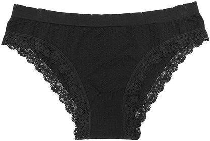 Scalloped Dot and Lace Seamless Tag Free Bikini