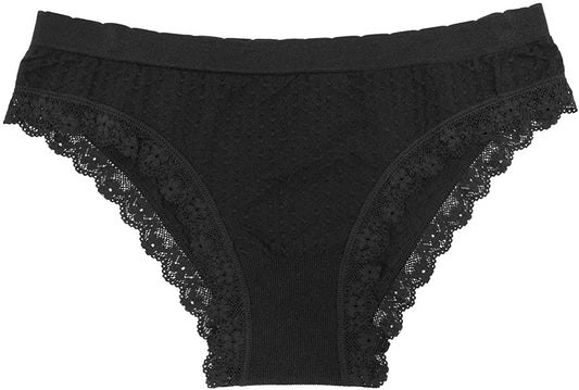 Scalloped Dot and Lace Seamless Tag Free Bikini