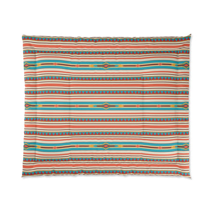 Southwestern Boho Striped Comforter for Cozy Bedrooms
