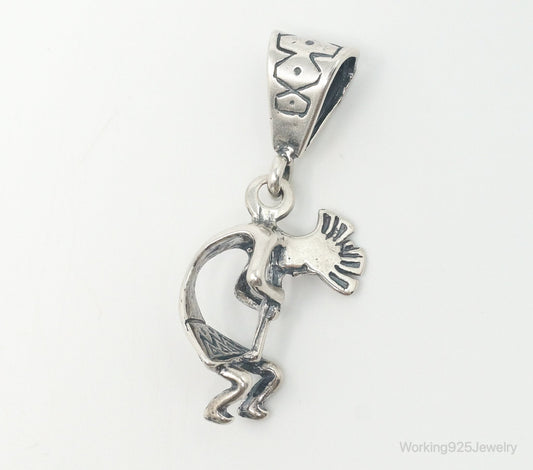 Vintage Native American Dancing Kokopelli Sterling Silver Pendant