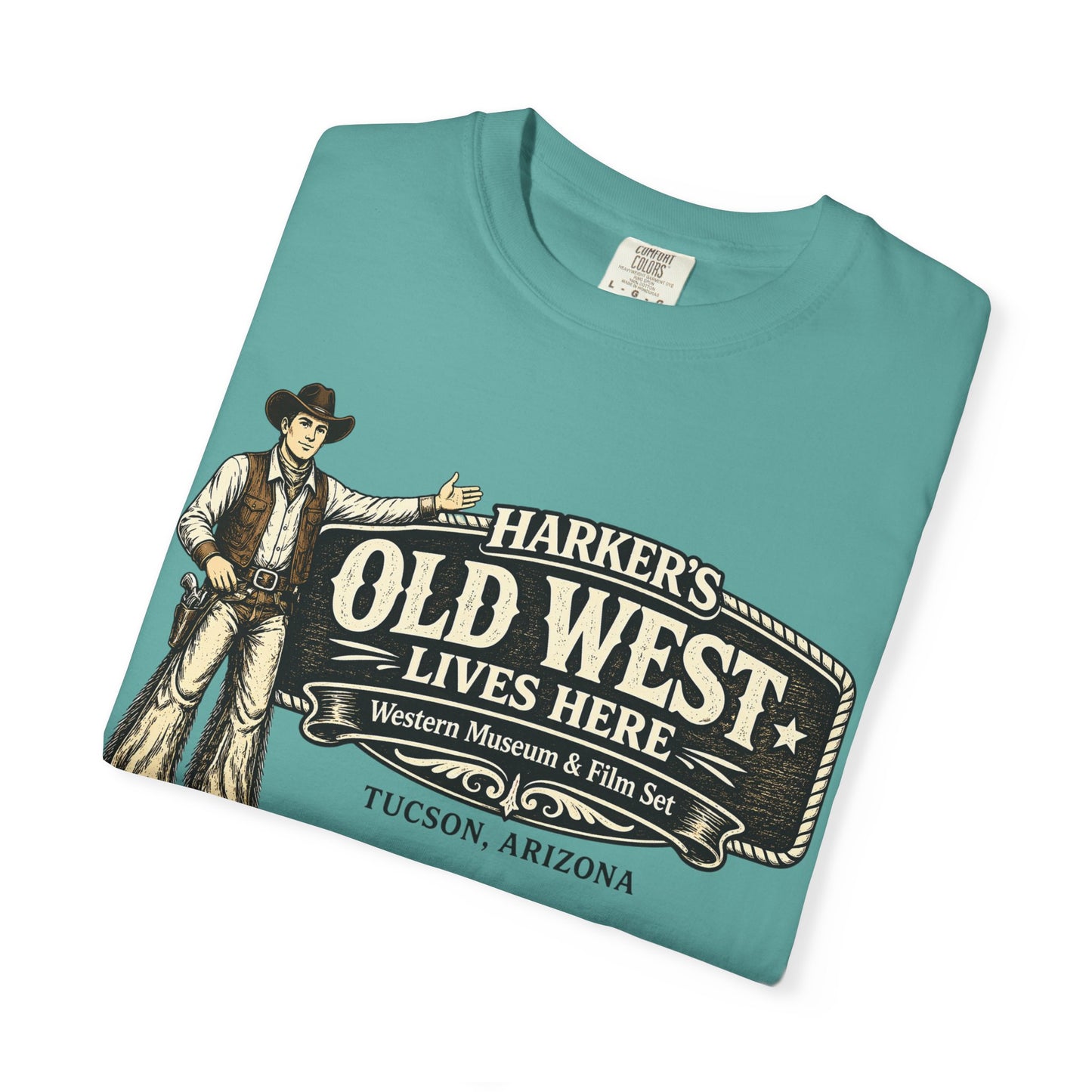 Harker's Old West Lives Here T-Shirt — Vintage Cowboy Tucson Arizona Tee