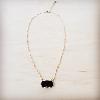 **Knotted Gold Chain Necklace w/ Pendant 257kz