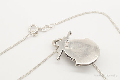 Vintage Labradorite Sterling Silver Necklace