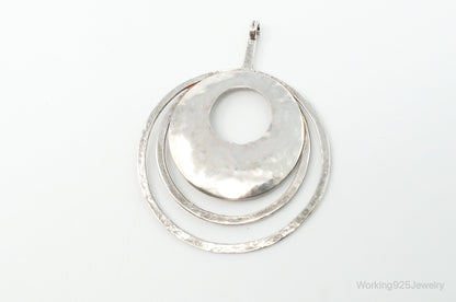 Retired Silpada Hammered Rings Sterling Silver Necklace Pendant