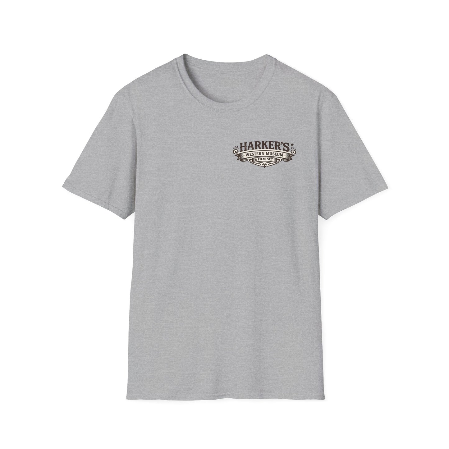 Harker's Western Museum Unisex T-Shirt — Harker's Vintage Chest Patch Style Tee