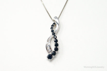 Designer Alwand Vahan Sapphire Cubic Zirconia Sterling Silver Necklace