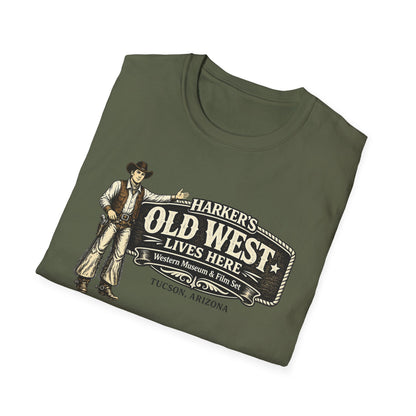 Harker's Old West T-Shirt – “Harker’s Old West Lives Here” Vintage Western Tee