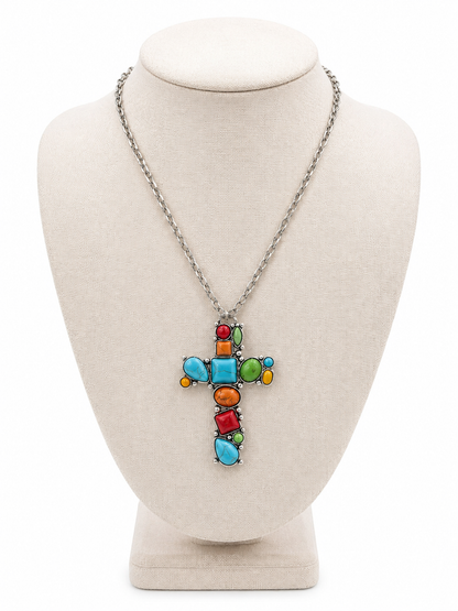 Gem Illusions™ Painted Faith Cross Necklace