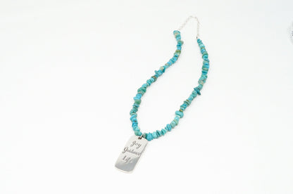 Vintage Designer Carolyn Pollack Relios Turquoise Bead Sterling Silver Necklace