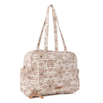 Sunnyfield Cotton Diaper Bag in Mocha Beige: Mocha Beige