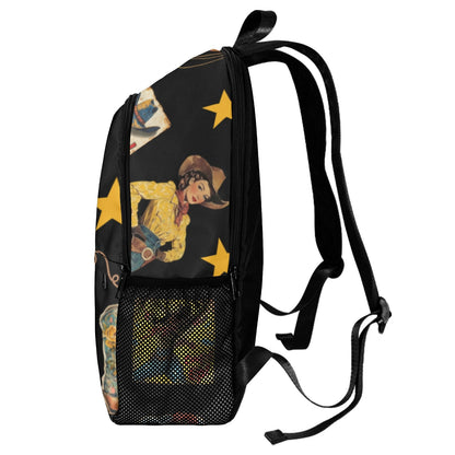 Vintage Cowgirl Collage Backpack