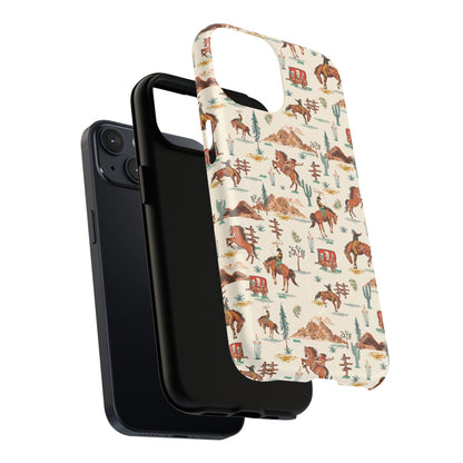 Western Cowboy Pattern Tough Magnetic Phone Case