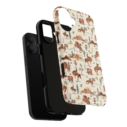 Western Cowboy Pattern Tough Magnetic Phone Case