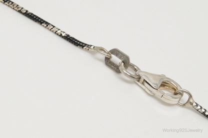 Vintage Designer Swirl Heart Sterling Silver Necklace