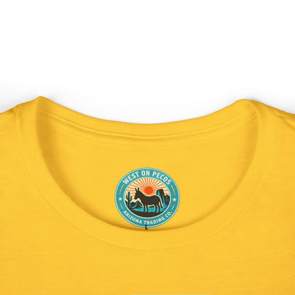 Western Cowgirl Riding Bucking Bronco T-Shirt — Vintage Rodeo Graphic Tee for Women