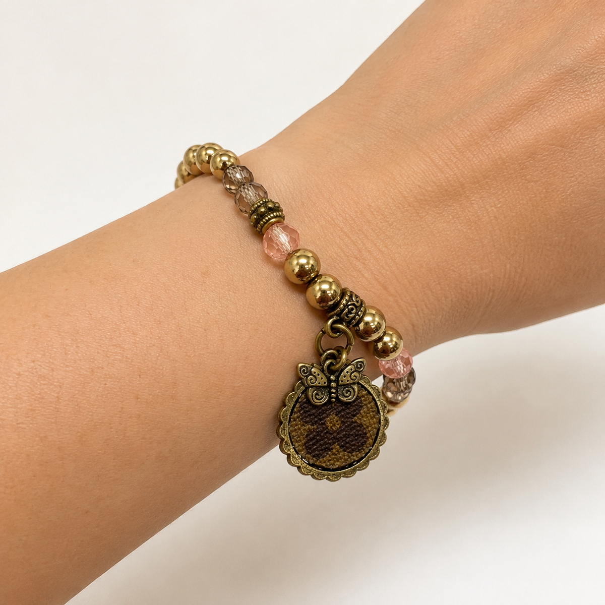 Metallic Muse Upcycled Hematite & Crystal Bracelet