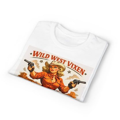 Wild West Vixen T‑Shirt — "Ready for Trouble" Retro Cowgirl Graphic