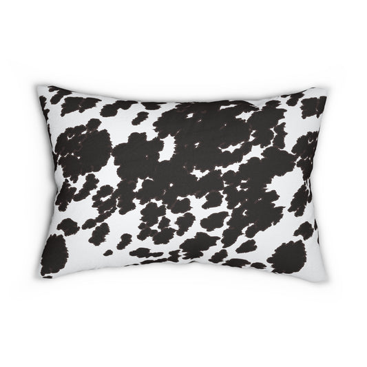 Wild West Saguaro Lumbar Pillow — Cowboy Cowhide Accent Cushion