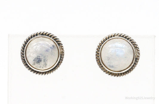 Vintage Moonstone Sterling Silver Earrings