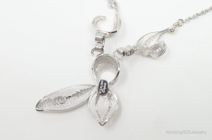 Vintage Joseph Esposito Filigree Sterling Silver Necklace