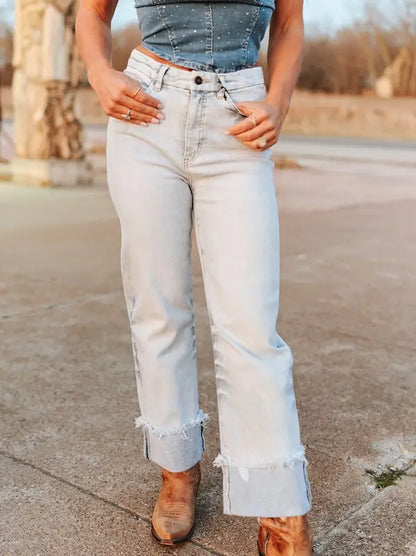High Plains Trouser Jeans — Light Wash