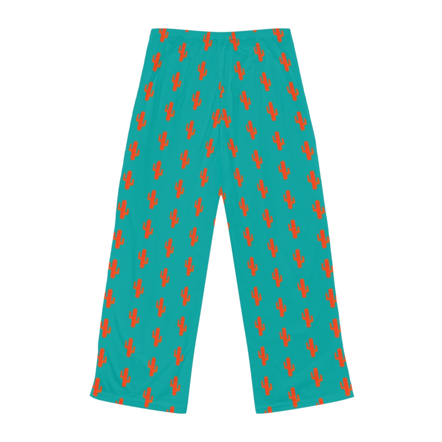 Lightning Bolt Lounge Pajama Pants — Teal & Orange All-Over Print