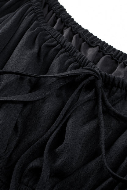 Tatum Drawstring Ruffle Mini Dress